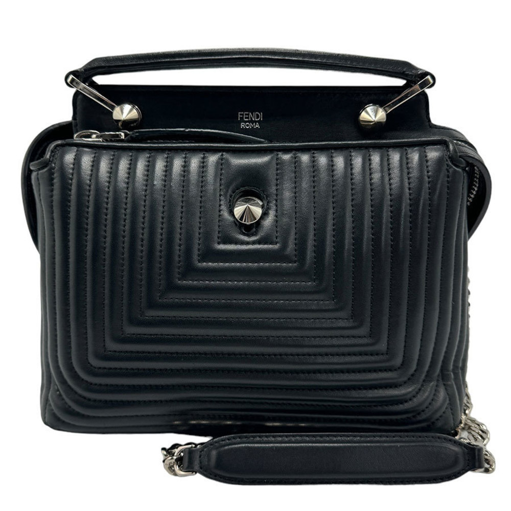 Fendi Dot Com Shoulder Bag Black